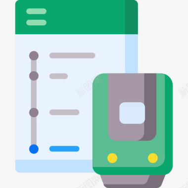 火车站旅行app27扁平图标图标