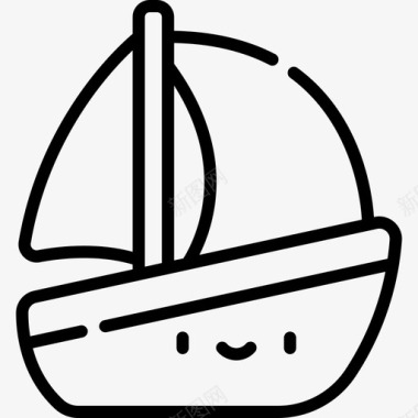 帆船假日64直线型图标图标