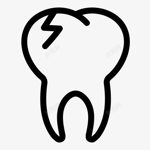 龋齿蛀牙牙图标svg_新图网 https://ixintu.com 治疗 牙医 蛀牙 龋齿