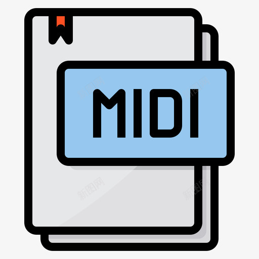 Midi文件类型15线性颜色图标svg_新图网 https://ixintu.com Midi 文件 类型 线性 颜色