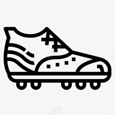 足球鞋鞋20直线型图标图标
