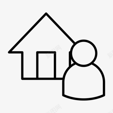 家庭用户购房房屋图标图标
