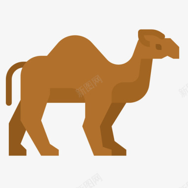 骆驼动物园29平坦图标图标