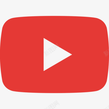 Youtube社交标志3扁平图标图标