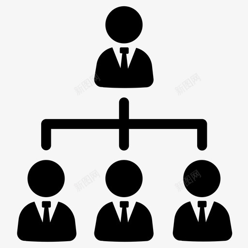 组织层级管理图标svg_新图网 https://ixintu.com 团队 层级 管理 组织 结构