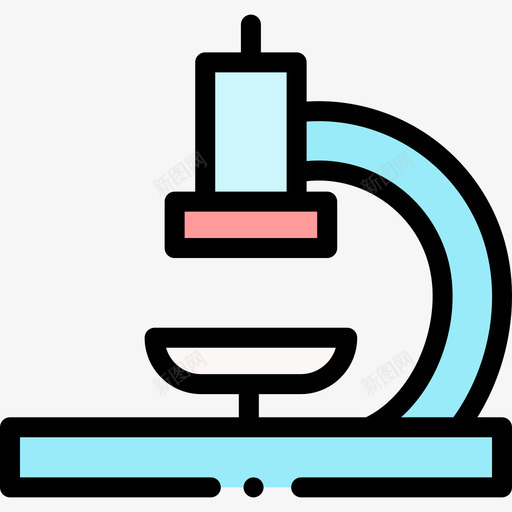 显微镜生物学19线颜色图标svg_新图网 https://ixintu.com 显微镜 生物学 颜色