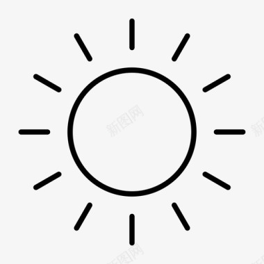 太阳白天气象图标图标