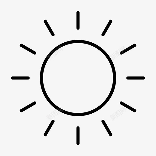 太阳白天气象图标svg_新图网 https://ixintu.com 天气 太阳 晴天 气象 白天