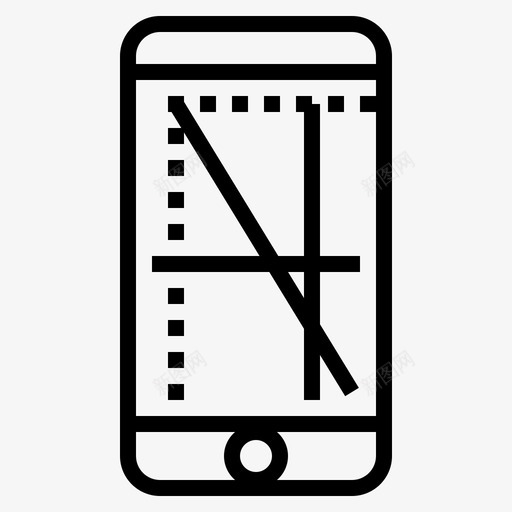 分辨率智能手机33线性图标svg_新图网 https://ixintu.com 分辨率 手机 智能 线性