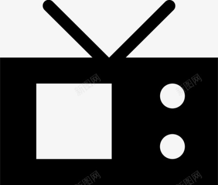 电视频道网络图标图标