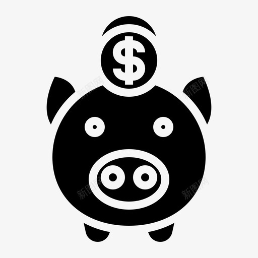 小猪银行银行和金融36稳健图标svg_新图网 https://ixintu.com 小猪 稳健 金融 银行