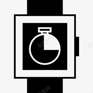 智能手表秒表计时器智能手表字形图标图标