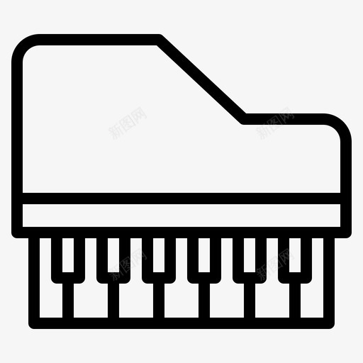 钢琴爱好13直线型图标svg_新图网 https://ixintu.com 爱好 直线 线型 钢琴