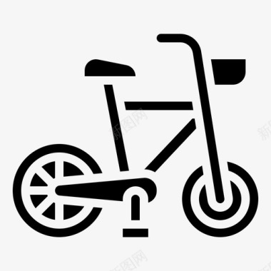 自行车晨练47字形图标图标