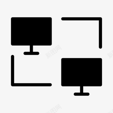 连接计算机互联网笔记本电脑图标图标