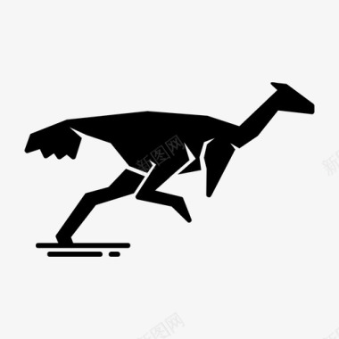 尾鳍恐龙猛禽图标图标