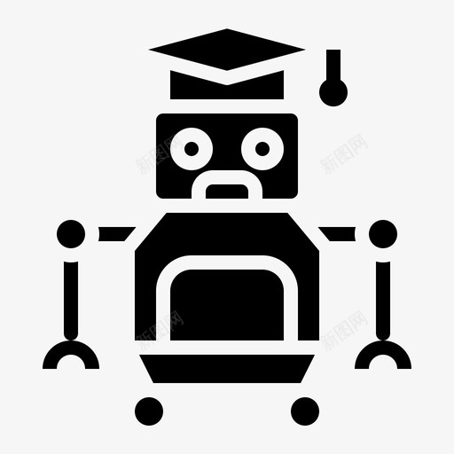 机器人教育和学习14填充图标svg_新图网 https://ixintu.com 填充 学习 教育 机器人