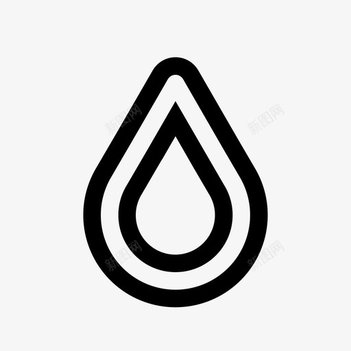 水滴液体水图标svg_新图网 https://ixintu.com 形状 水滴 水滴型 液体 简单