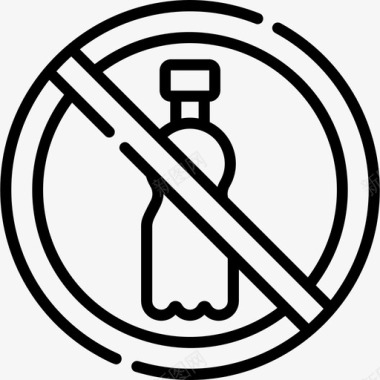 禁止饮酒游泳池规则5直线型图标图标