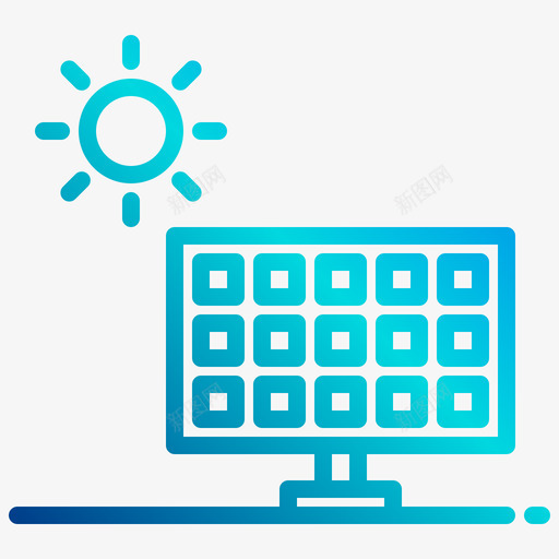 太阳能电池绿色能源2线性梯度图标svg_新图网 https://ixintu.com 太阳能电池 梯度 线性 绿色 能源