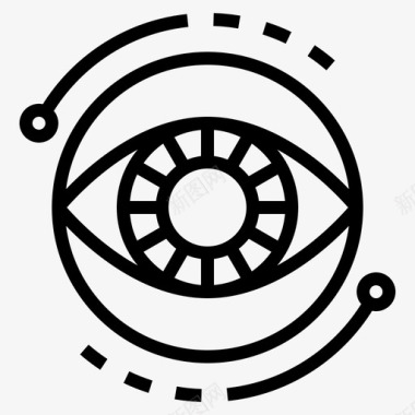 计算机视觉人工智能眼睛图标图标