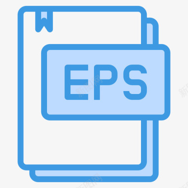 Eps文件类型18蓝色图标图标