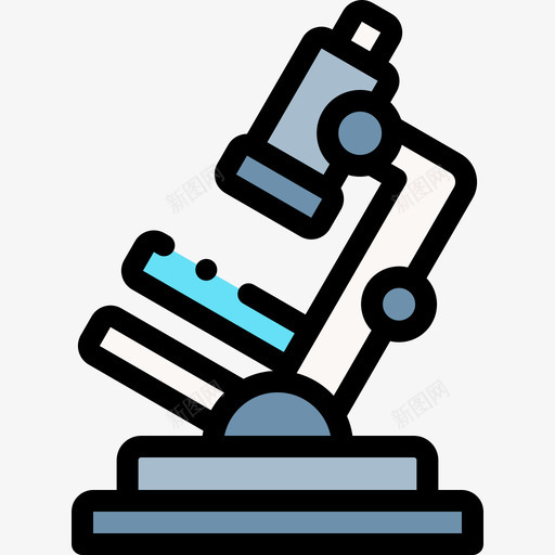 显微镜科学117线性颜色图标svg_新图网 https://ixintu.com 显微镜 科学 线性 颜色