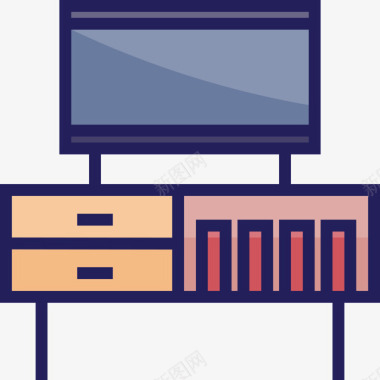 客厅家俱16线颜色图标图标