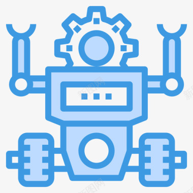 机器人人工智能79蓝色图标图标