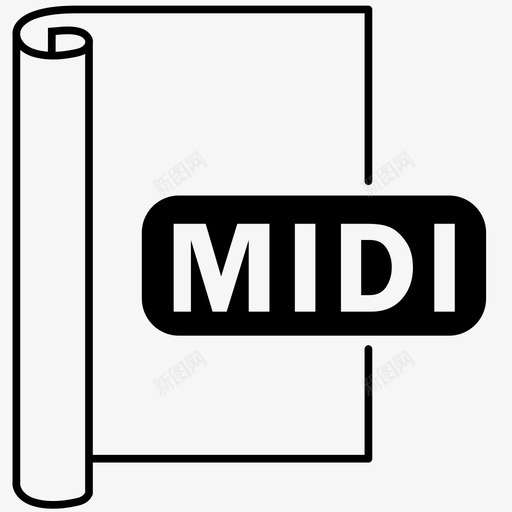 midi音频文件图标svg_新图网 https://ixintu.com midi 文件 格式 音频