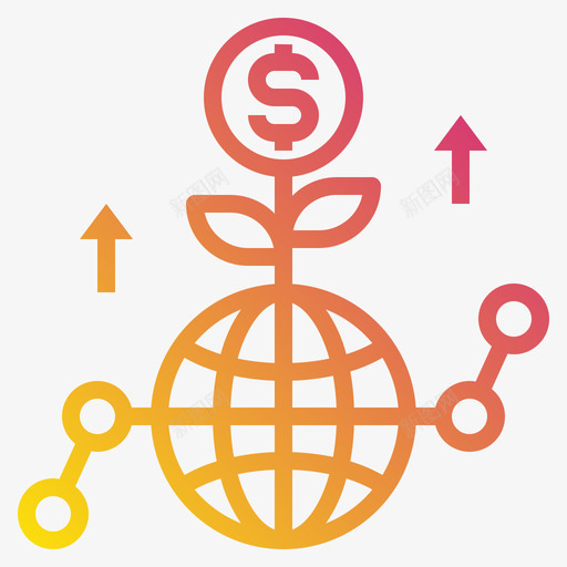 货币增长银行和金融39梯度图标svg_新图网 https://ixintu.com 增长 梯度 货币 金融 银行