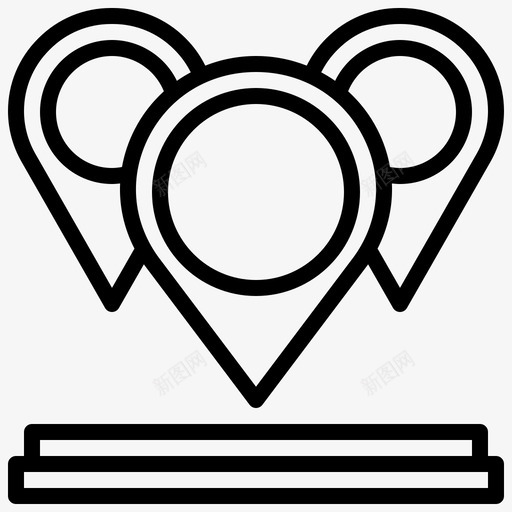 占位符位置101线性图标svg_新图网 https://ixintu.com 位置 占位符 线性