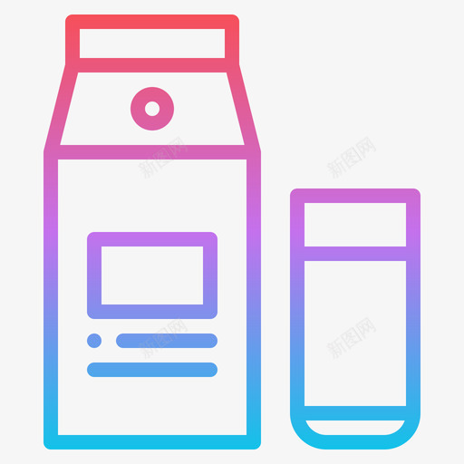 牛奶饮料46梯度图标svg_新图网 https://ixintu.com 梯度 牛奶 饮料