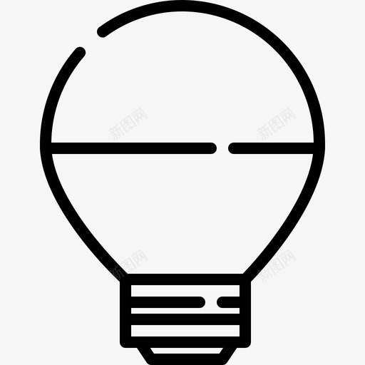 Led灯泡能量和功率8线性图标svg_新图网 https://ixintu.com Led 功率 灯泡 线性 能量