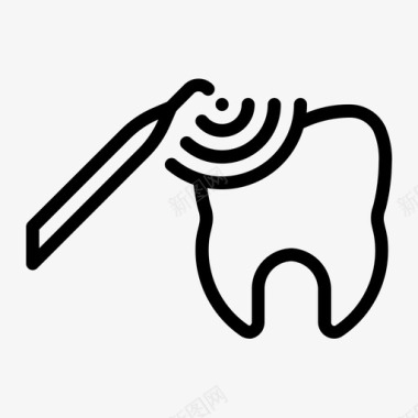 超声波清洁剂牙科口腔图标图标