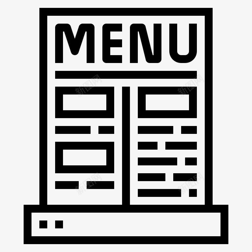 菜单食品车4线性图标svg_新图网 https://ixintu.com 线性 菜单 食品