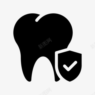 牙科保险牙医保护图标图标