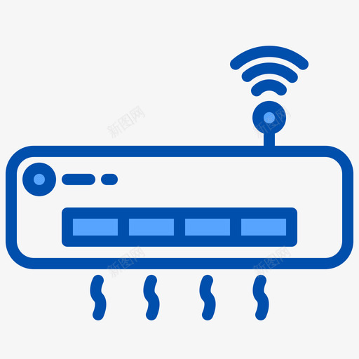 空调智能家居蓝色图标svg_新图网 https://ixintu.com 智能家居 空调 蓝色