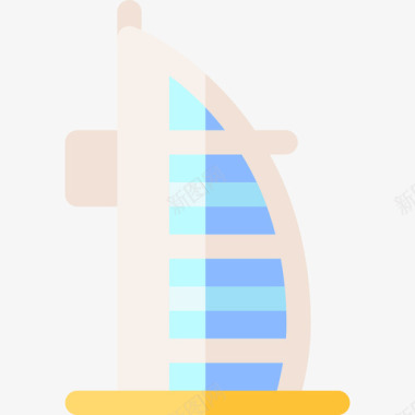 BurjAlArab地标和纪念碑24座平坦图标图标