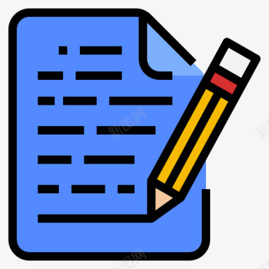 合同文件和文件夹24线颜色图标图标