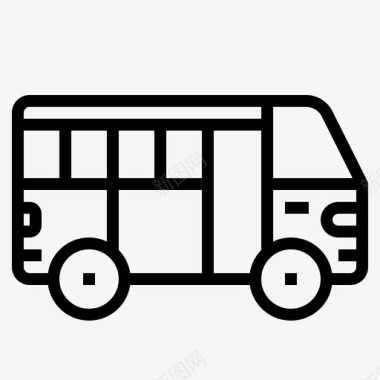 巴士物流和送货10直线图标图标