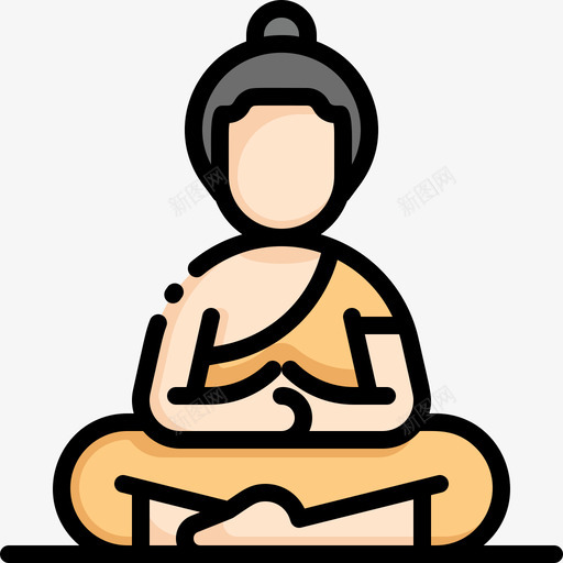大师瑜伽18线性颜色图标svg_新图网 https://ixintu.com 大师 瑜伽 线性 颜色