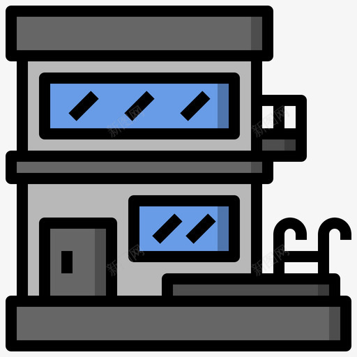 豪宅建筑系列5线性颜色图标svg_新图网 https://ixintu.com 建筑 建筑系 系列 线性 豪宅 颜色