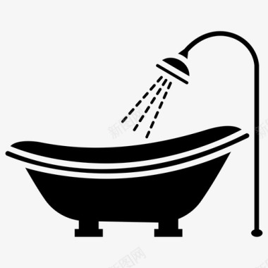 浴室浴缸浴室内部浴缸图标图标