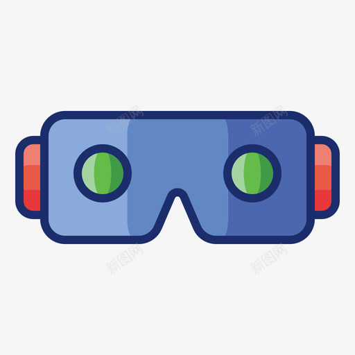 Vr眼镜教育娱乐1线性颜色图标svg_新图网 https://ixintu.com Vr 娱乐 教育 眼镜 线性 颜色