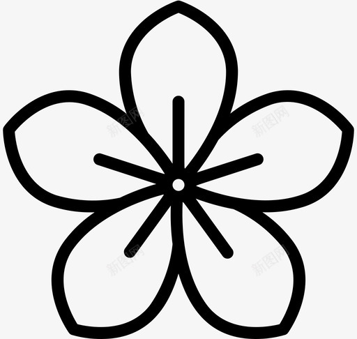 花折纸3线状图标svg_新图网 https://ixintu.com 折纸 线状