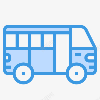巴士物流和送货12蓝色图标图标