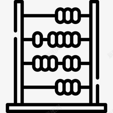 算盘数学5线性图标图标