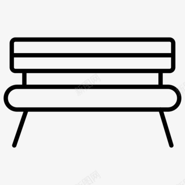 长凳家具装饰1轮廓图标图标