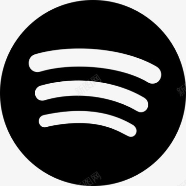 Spotify社交标志2填充图标图标